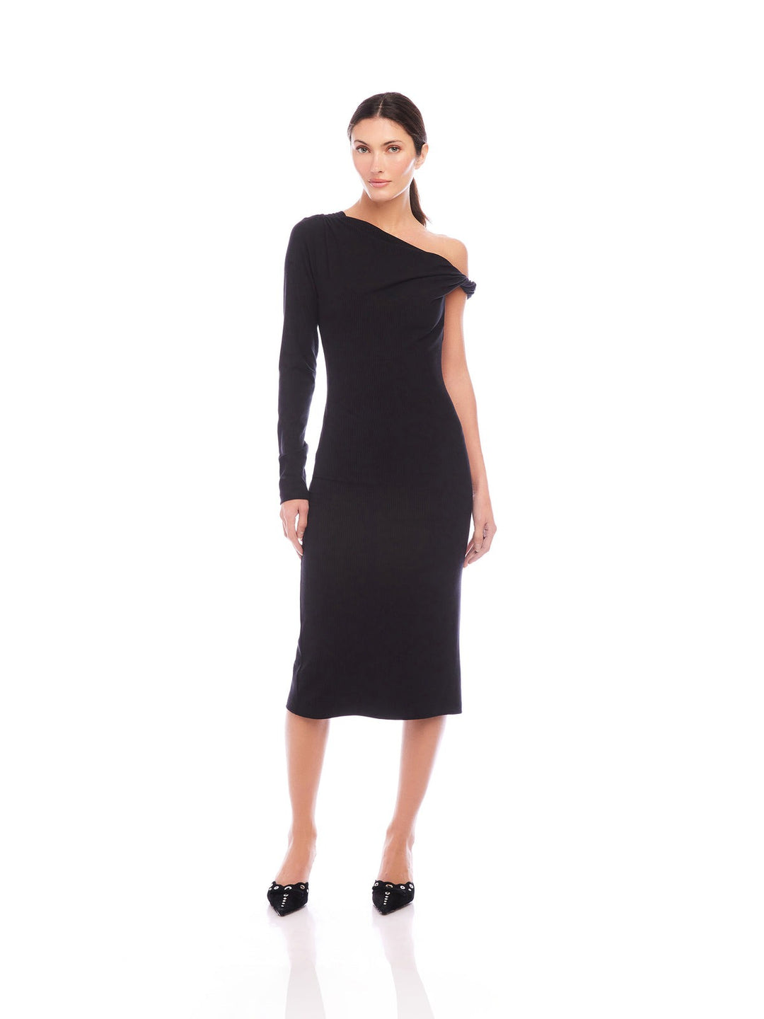 Black Nadia Midi Dress