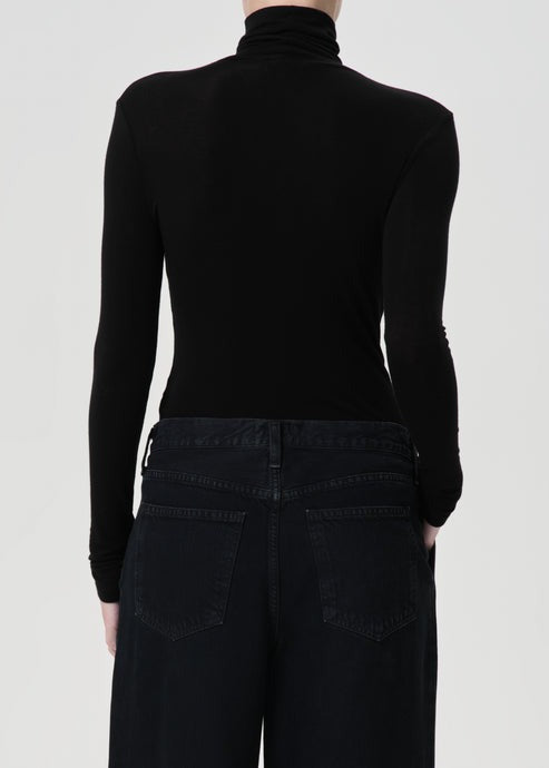 Black Pascale Turtleneck Top