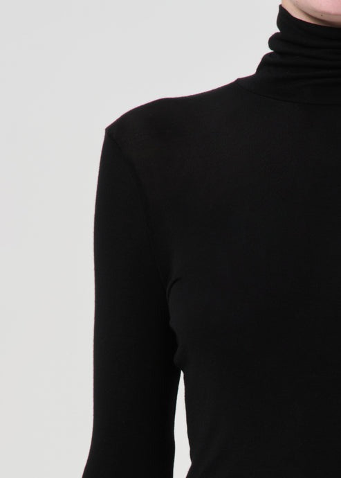 Black Pascale Turtleneck Top