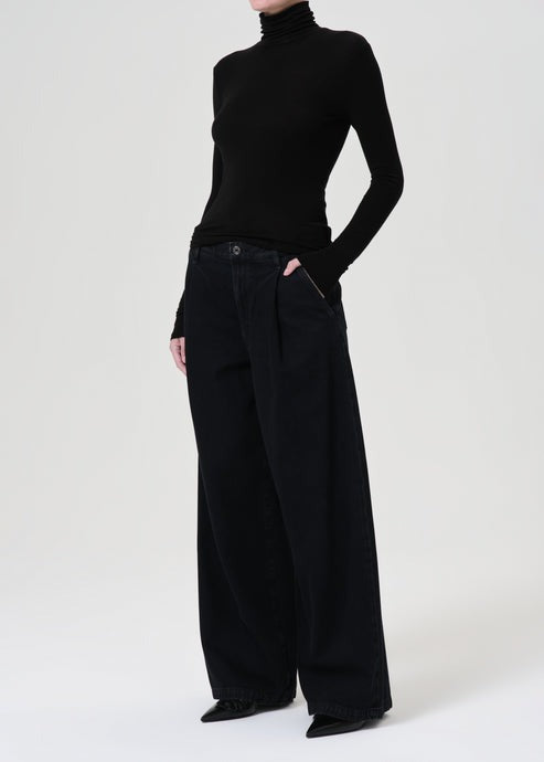 Black Pascale Turtleneck Top