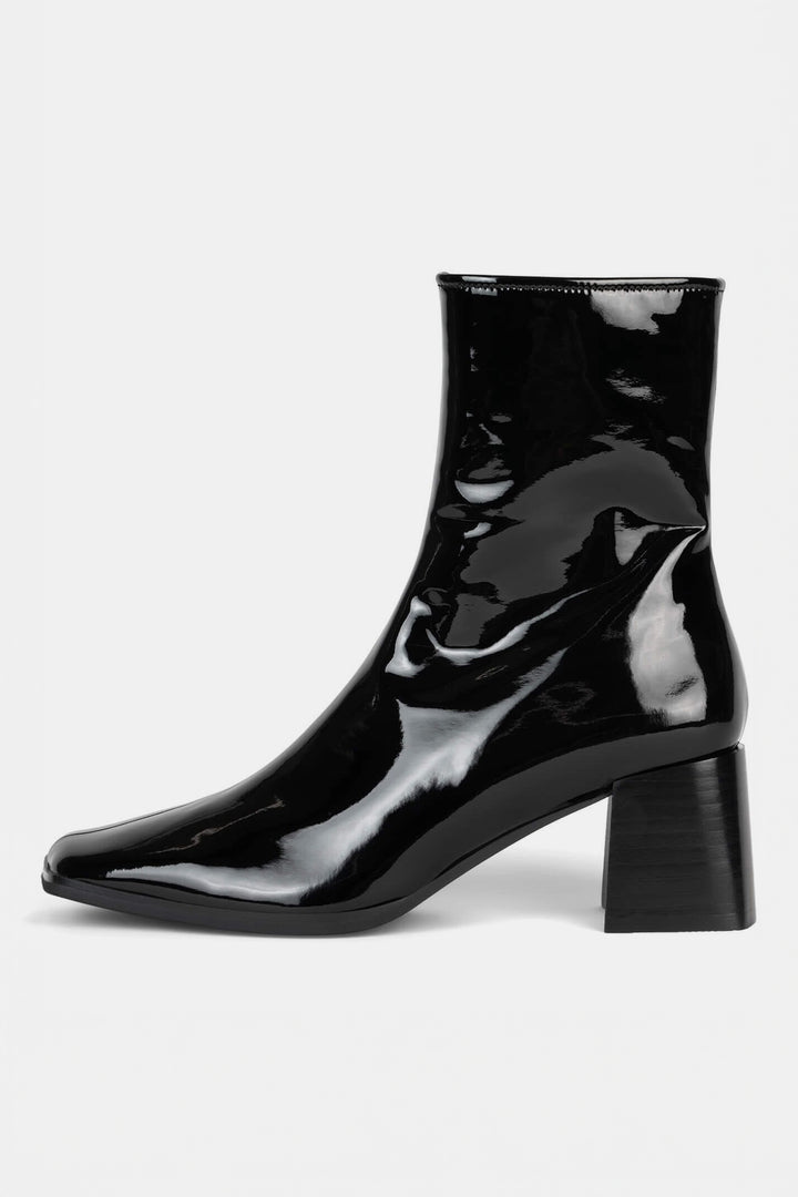 Black Patent Slique Ankle Boot