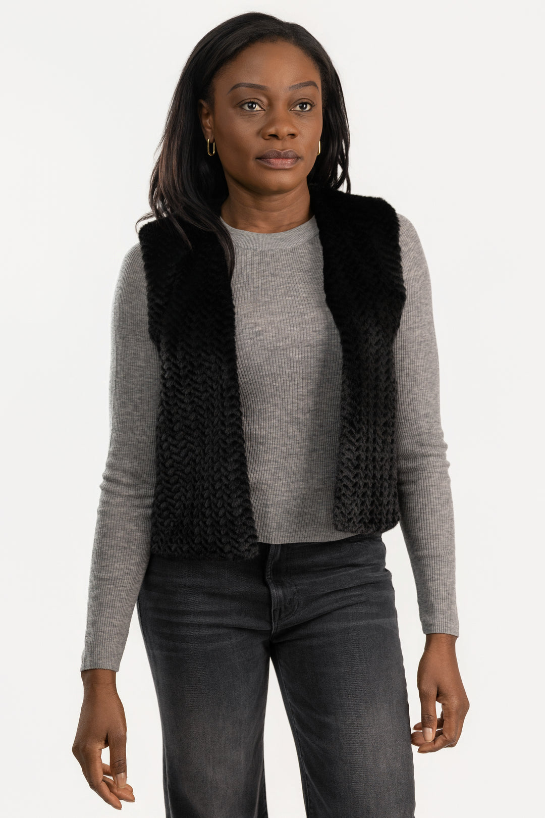 Black Sleeveless Jacket