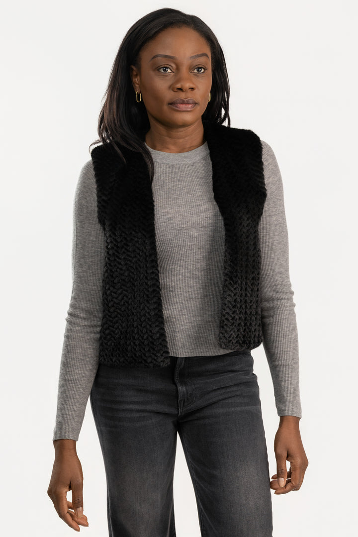 Black Sleeveless Jacket