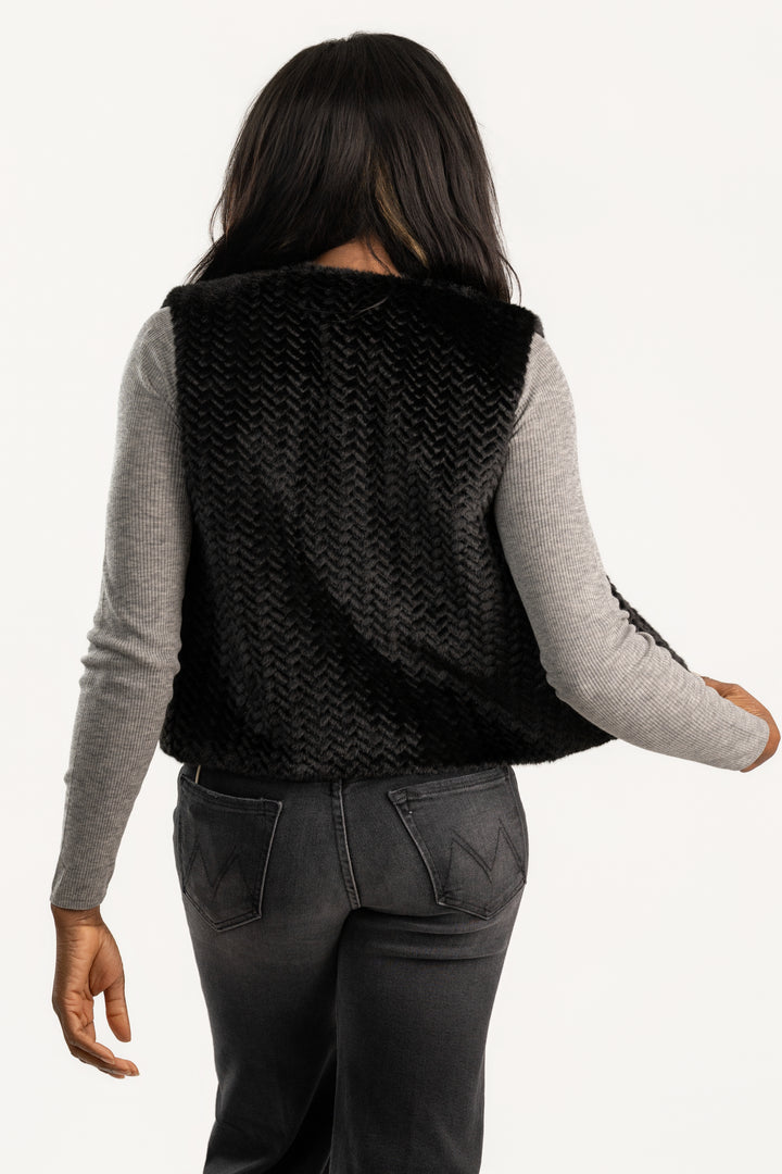 Black Sleeveless Jacket