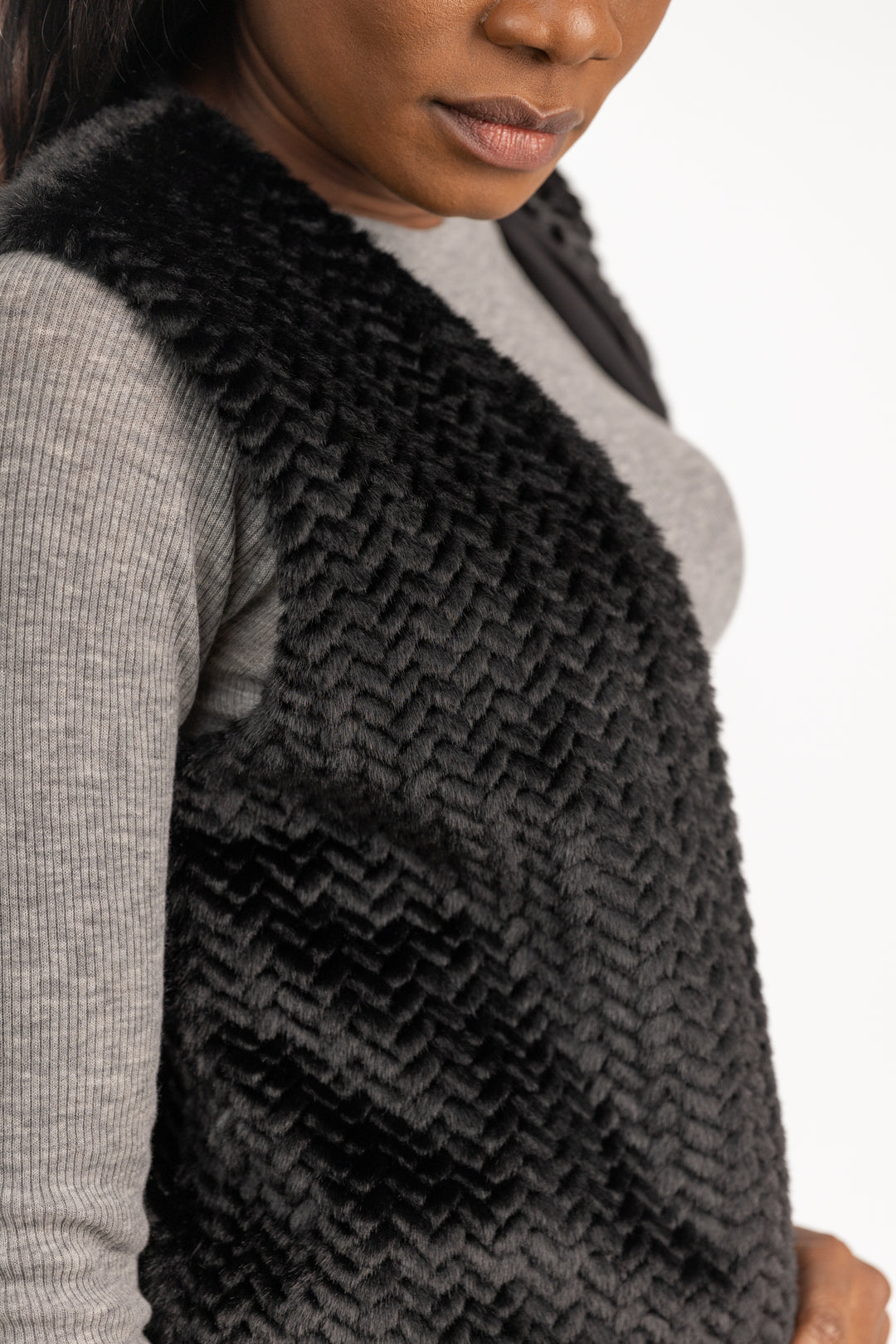 Black Sleeveless Jacket