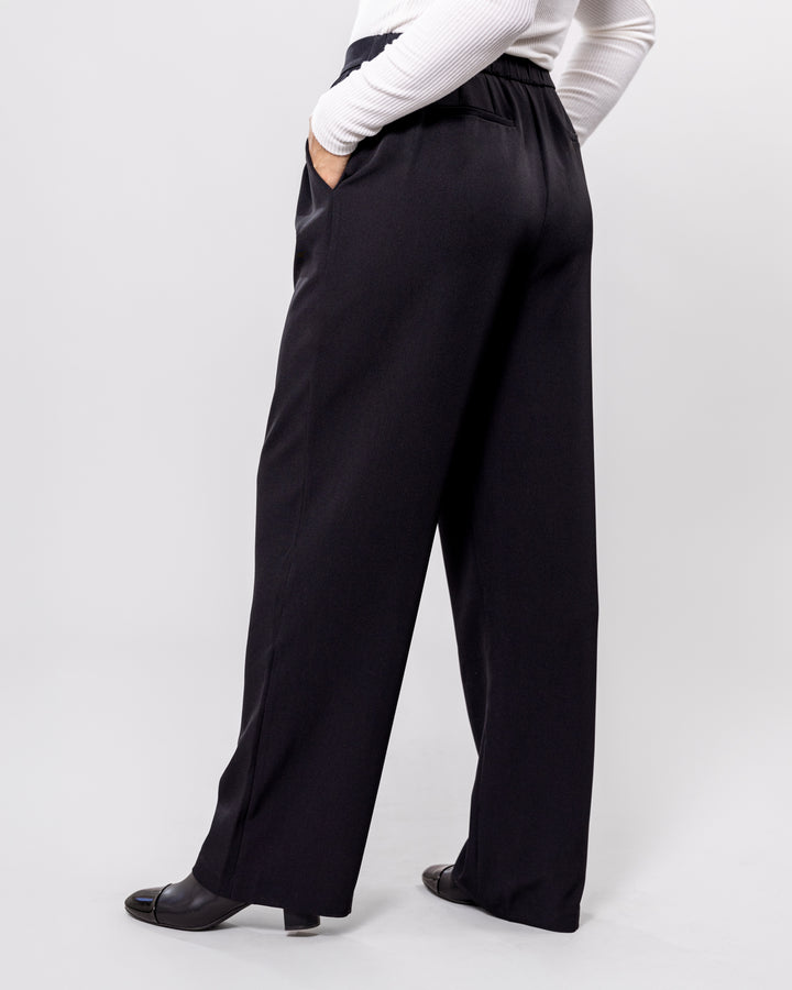 Black Straight Leg Neave Pant