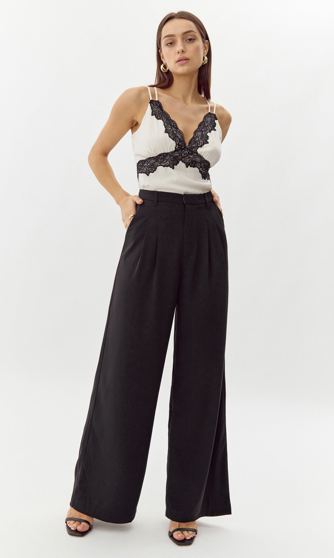 Black Wide Leg Stanley Pant