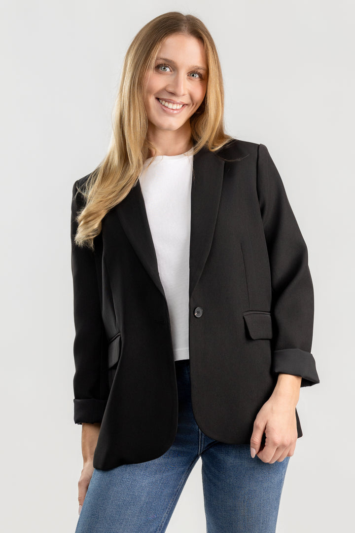 Black Woven Blazer