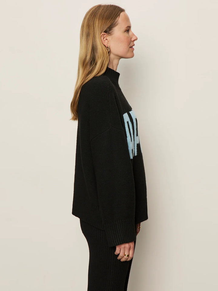 Black Aquamarine Après Ski Sweater