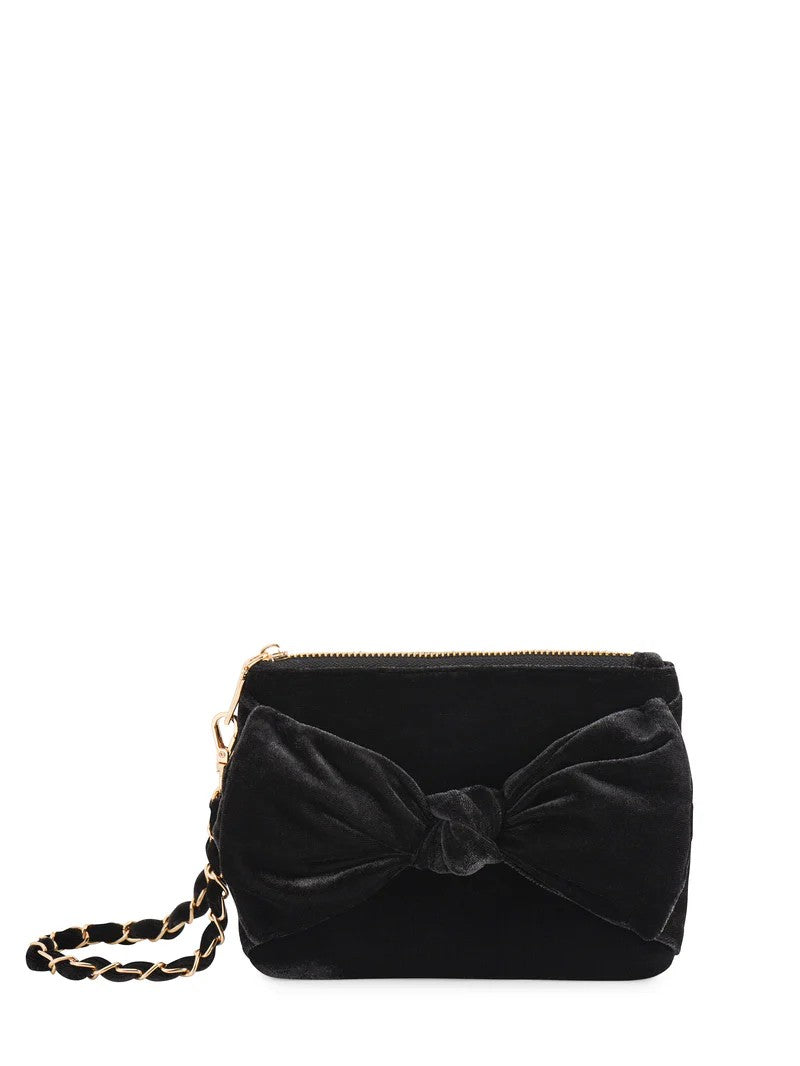 Black Bea Bow Wristlet