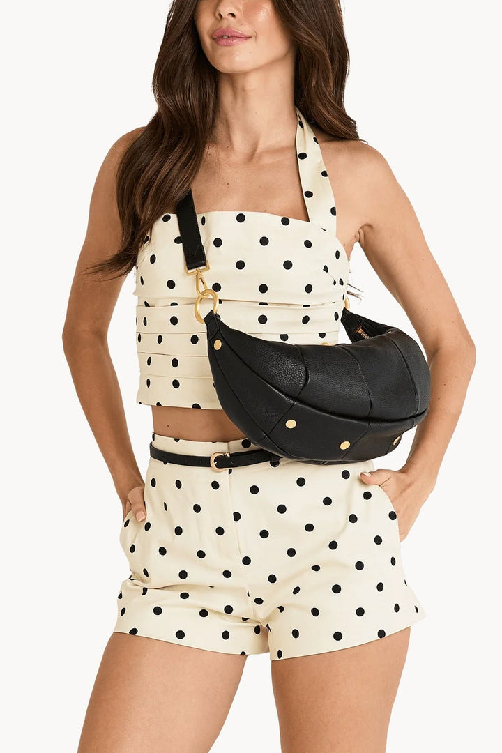 Black Brushed Gold Erica Handbag