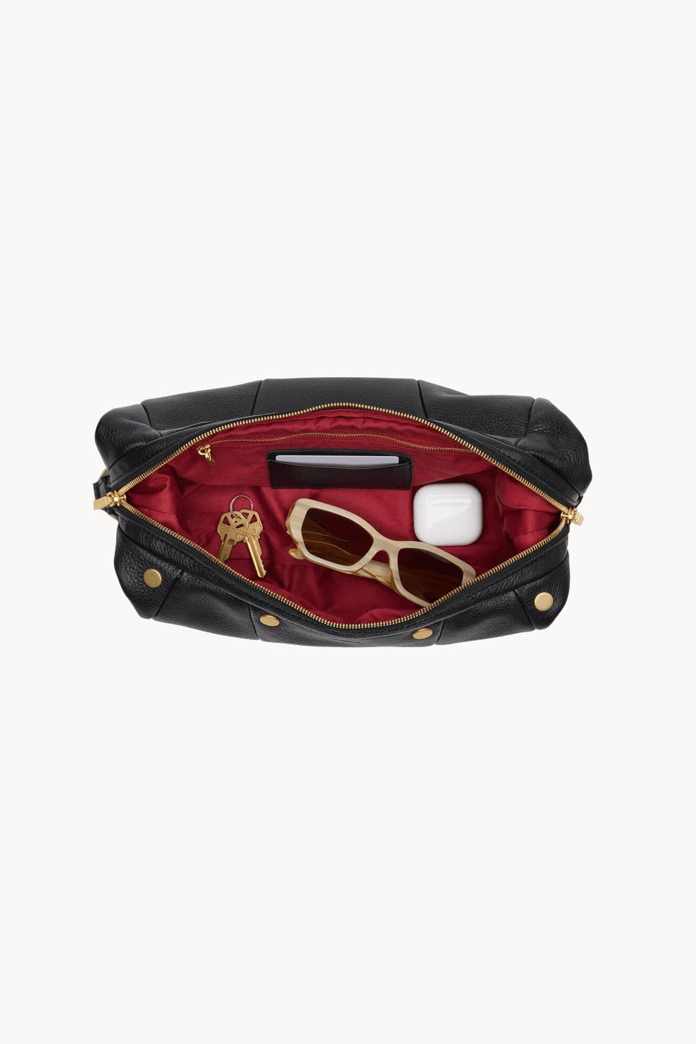 Black Brushed Gold Erica Handbag