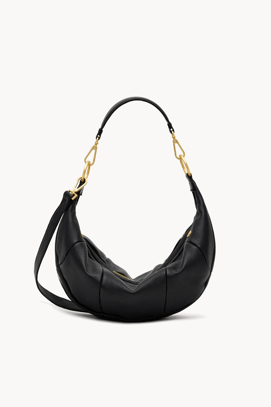 Black Brushed Gold Erica Handbag