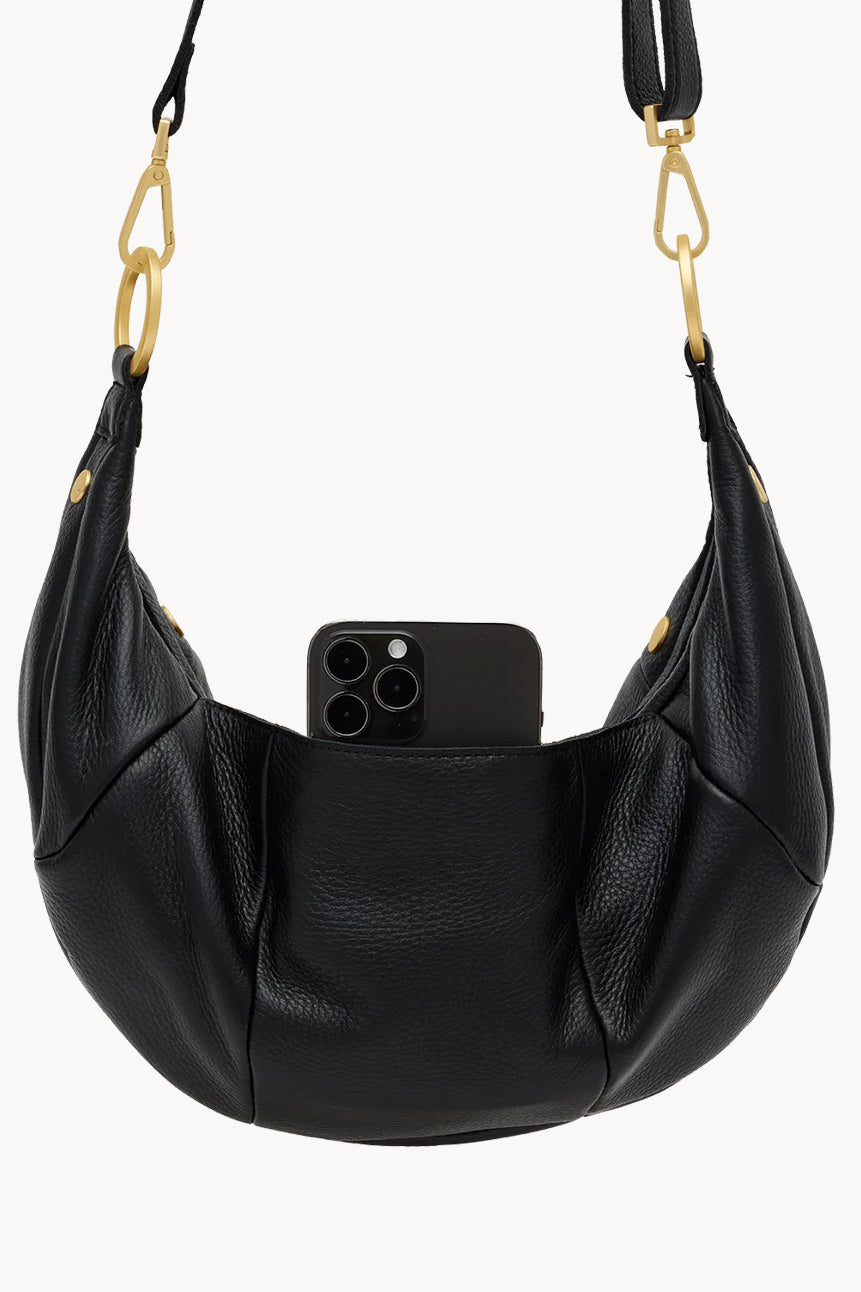 Black Brushed Gold Erica Handbag