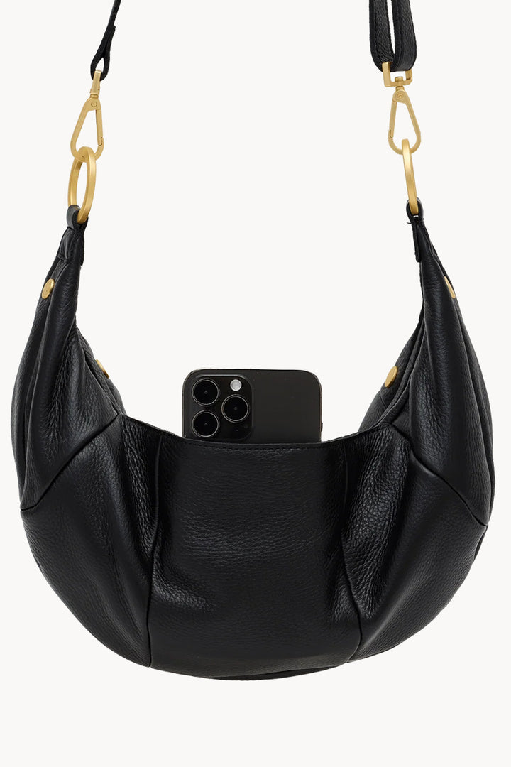 Black Brushed Gold Erica Handbag