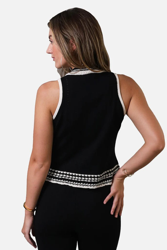 Black Crochet Edge Charli Top