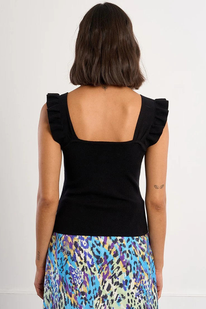 Black Knitted Crop Top