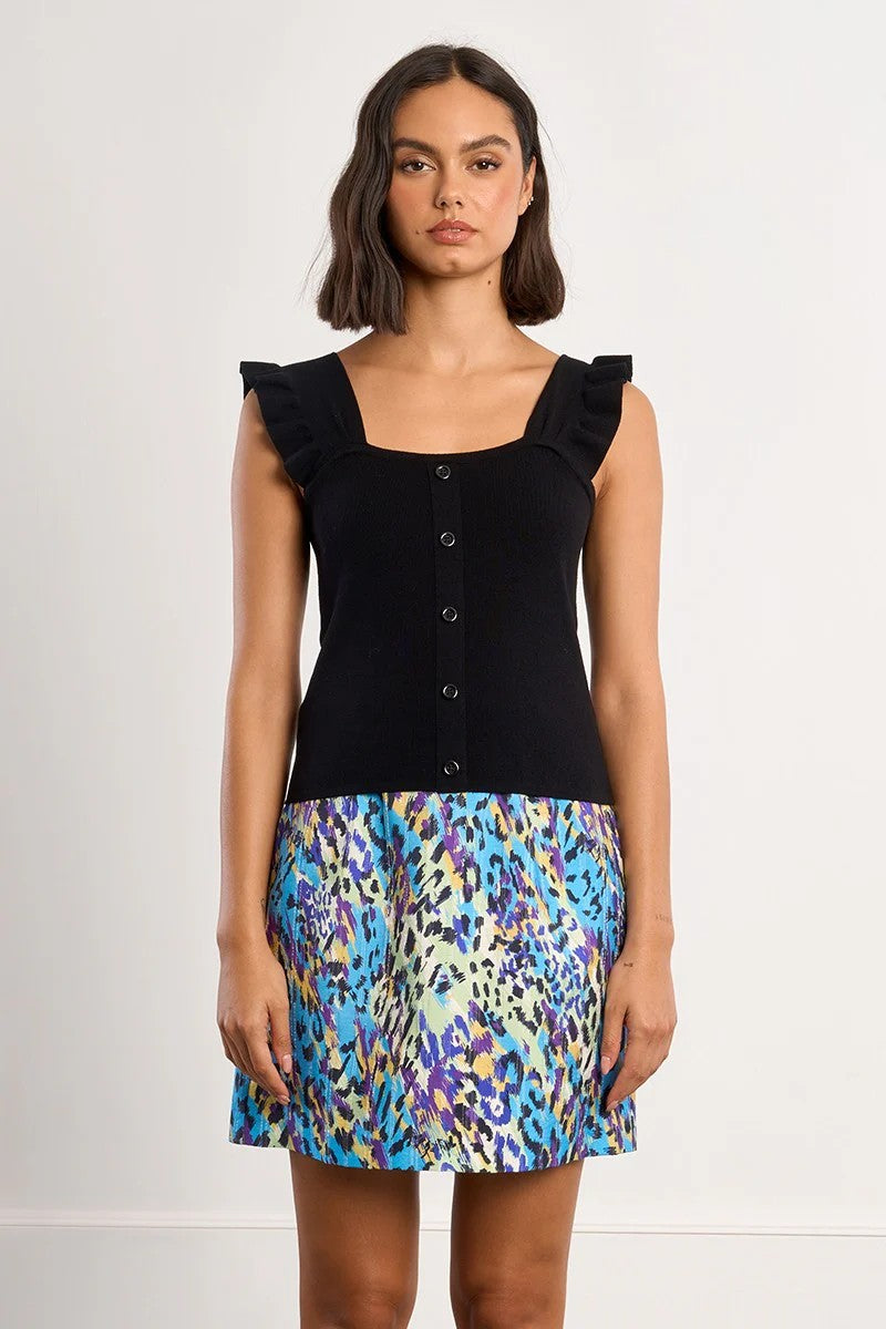 Black Knitted Crop Top