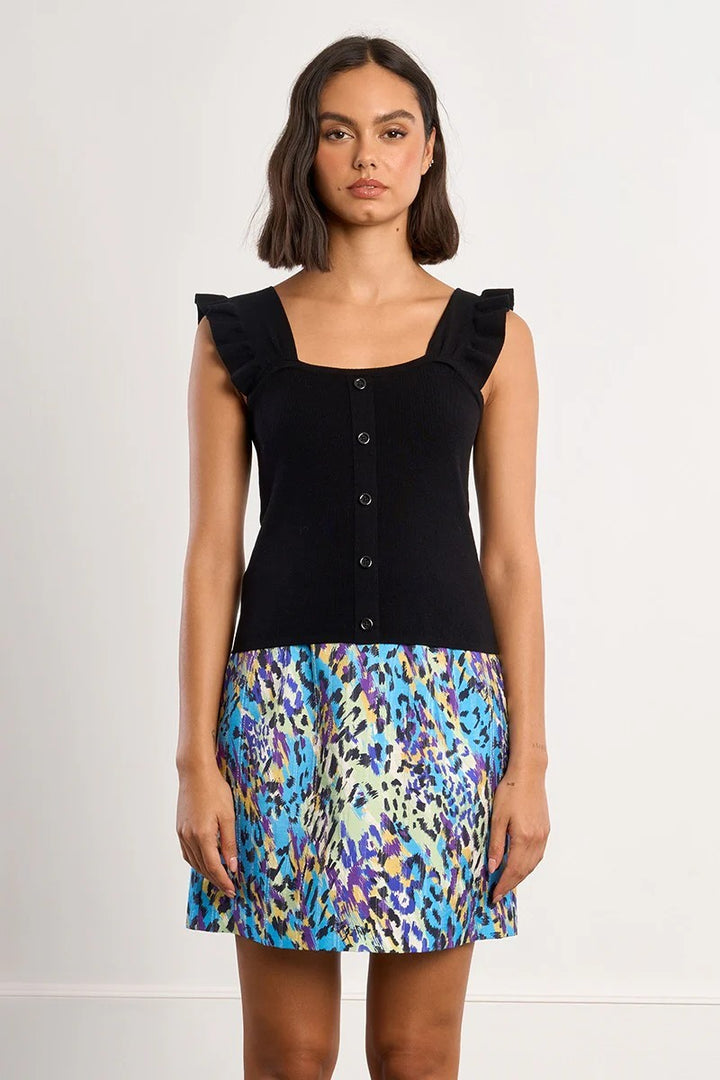 Black Knitted Crop Top