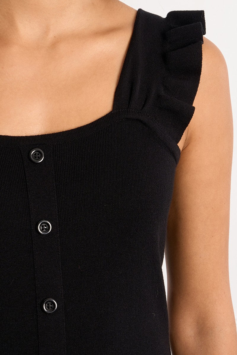 Black Knitted Crop Top