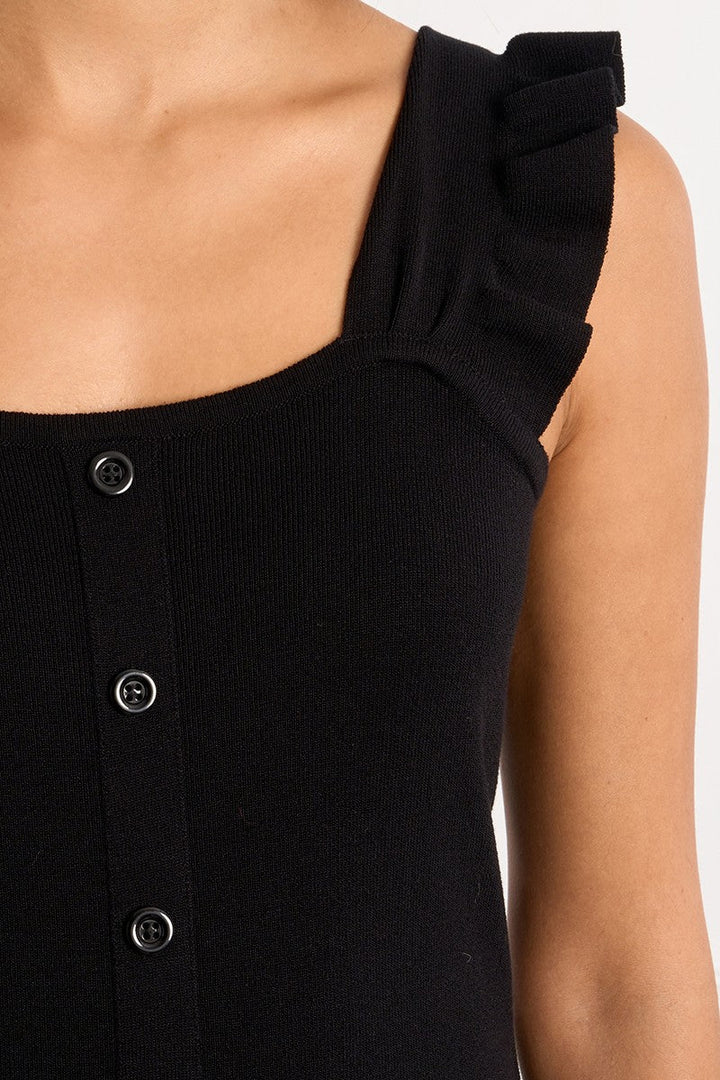 Black Knitted Crop Top