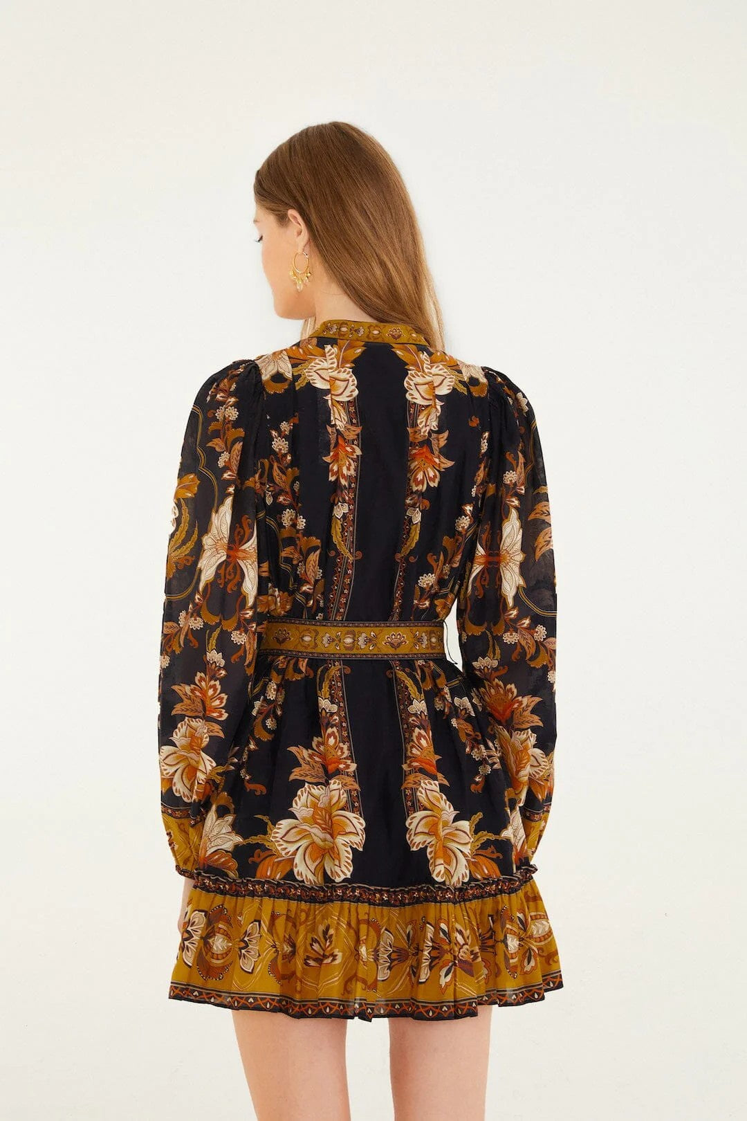 Black Majestic Garden Mini Dress