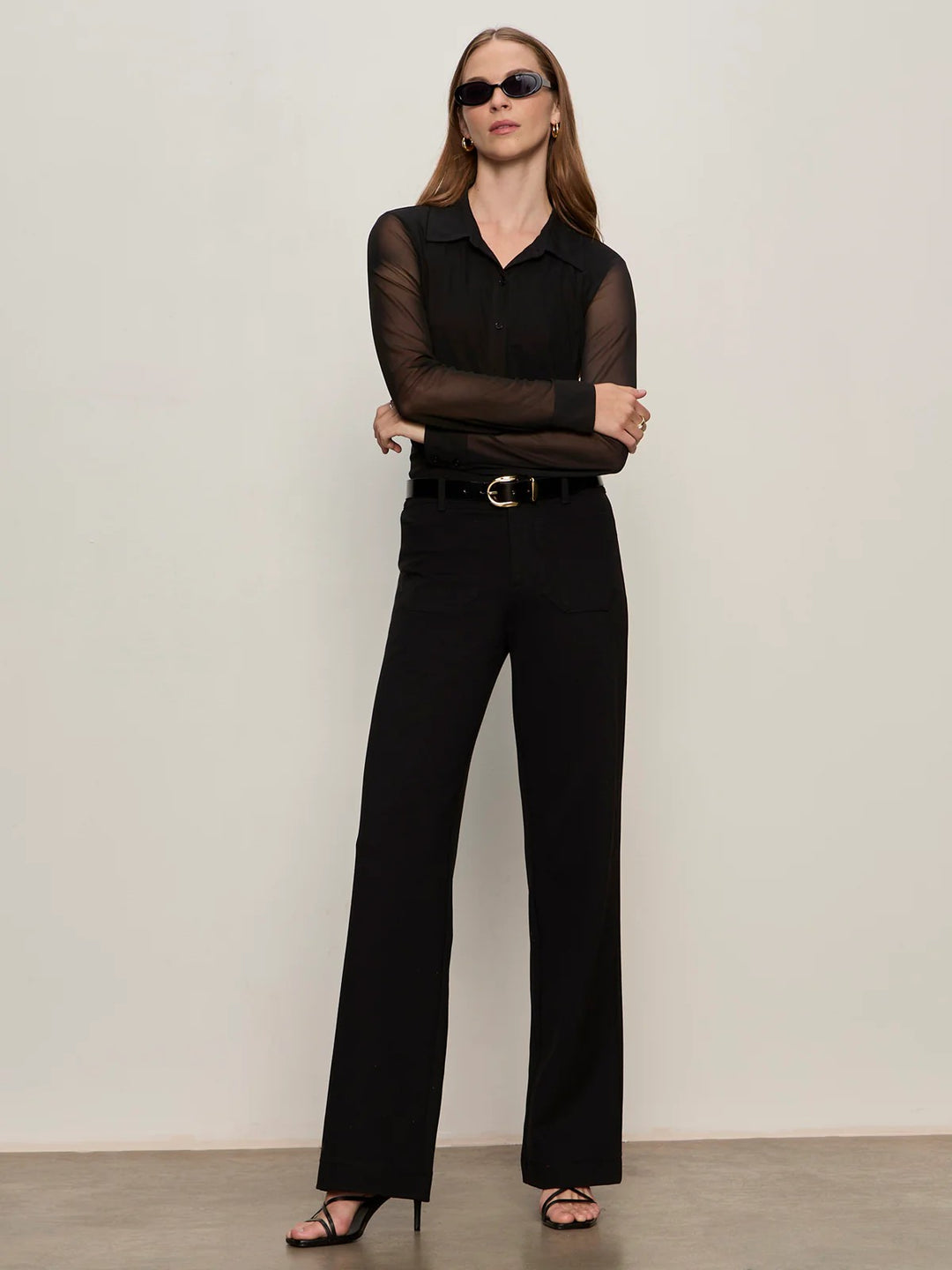 Black Marine Ponte Pant