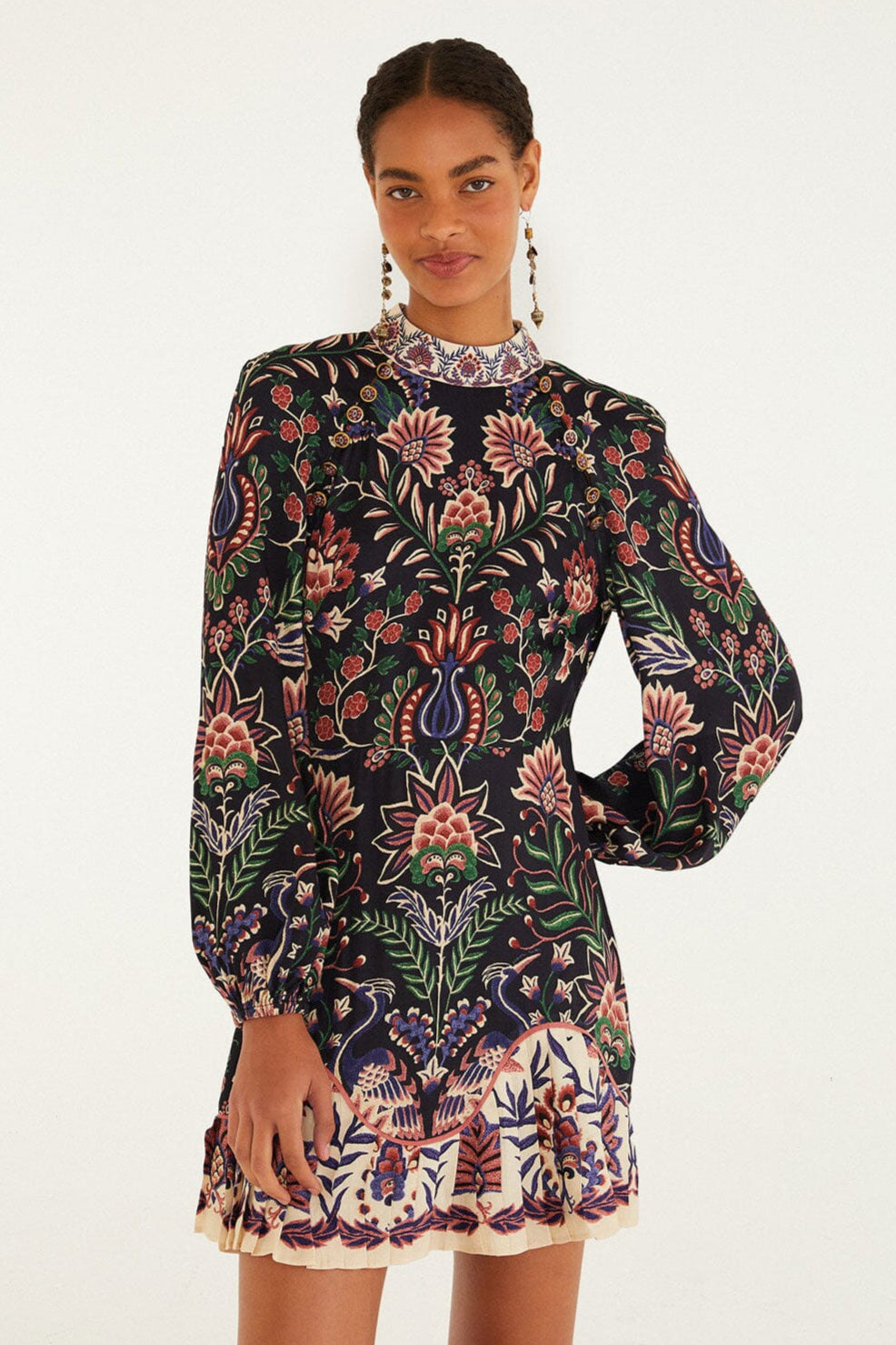 Black Marvelous Garden Mini Dress
