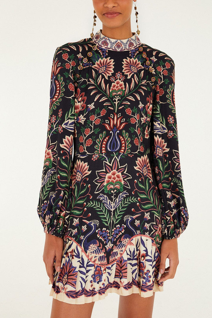 Black Marvelous Garden Mini Dress