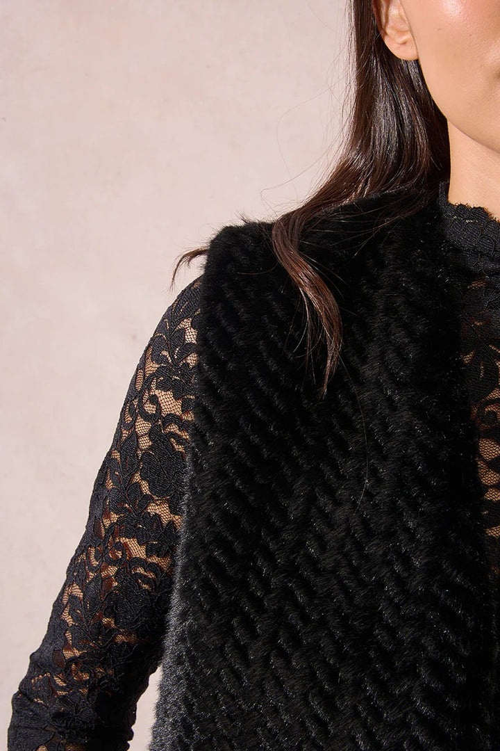 Black Sleeveless Jacket