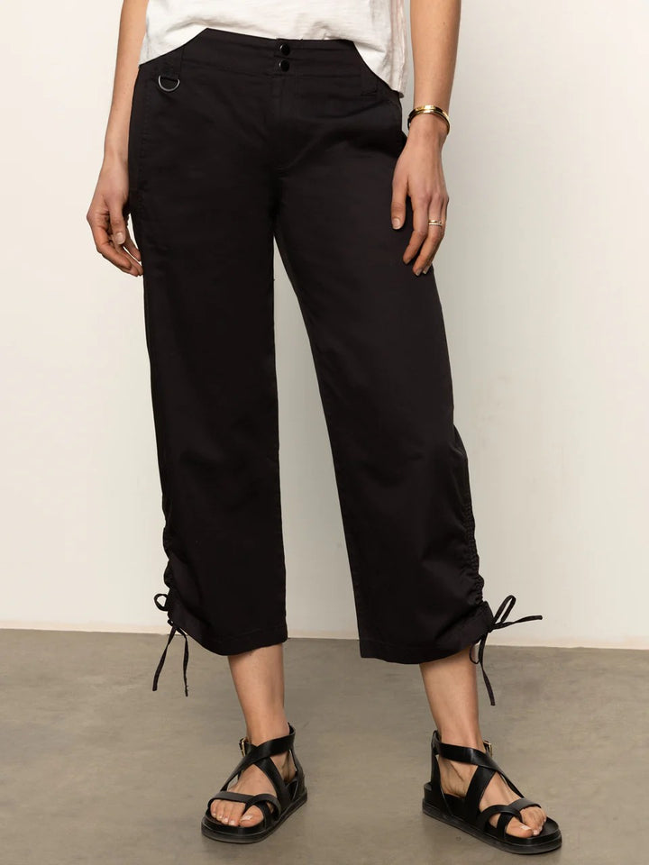 Black Utility High Rise Capri Pant