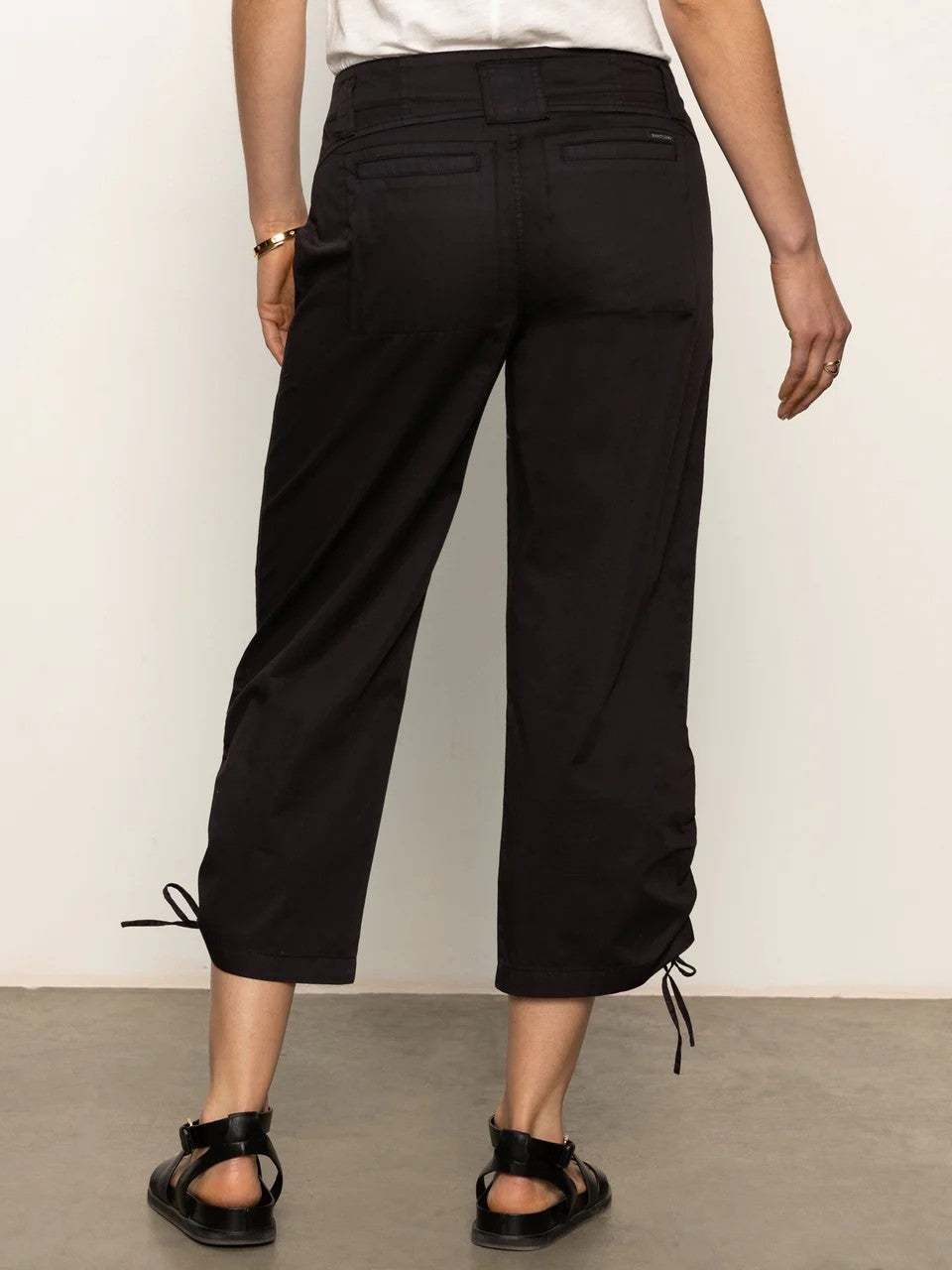 Black Utility High Rise Capri Pant