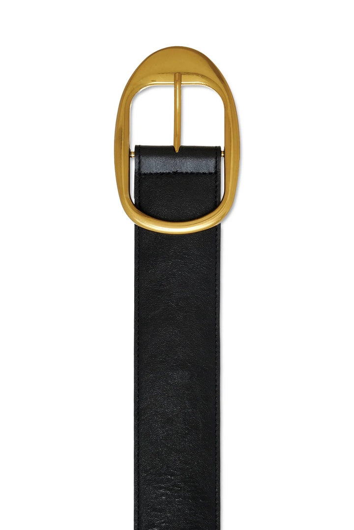 Black Wide Leather Belt