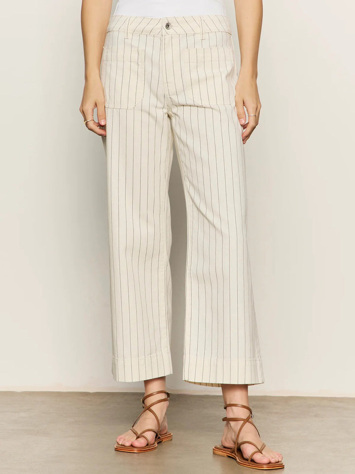 Bleached White Pinstripe The Marine Pant