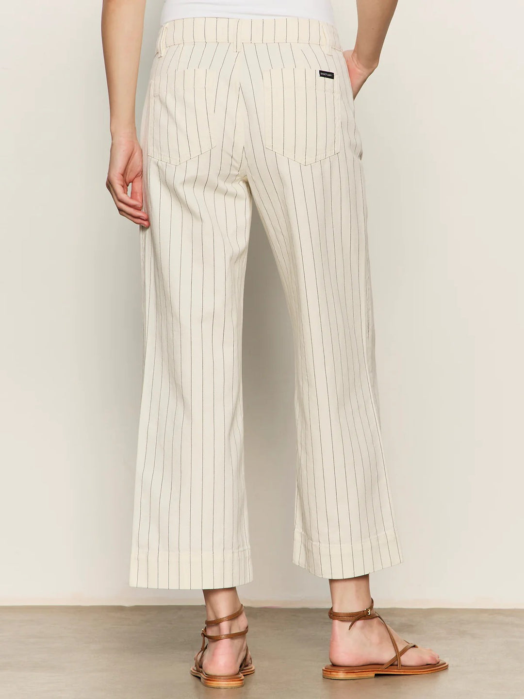 Bleached White Pinstripe The Marine Pant