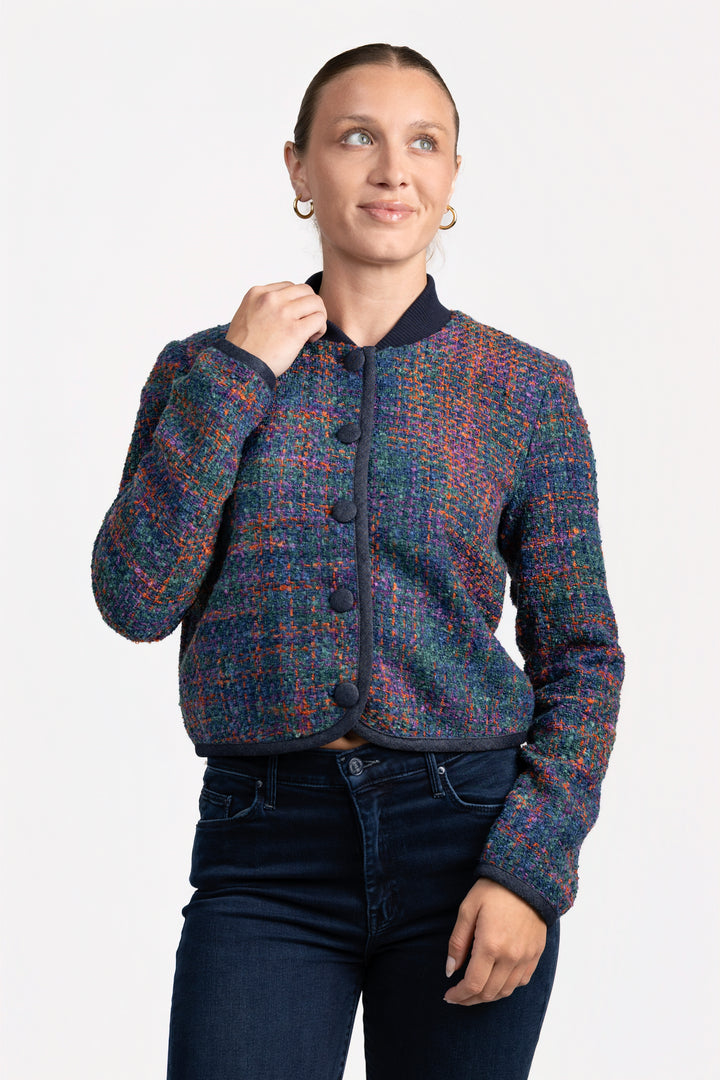 Navy Plaid Carlene Jacket