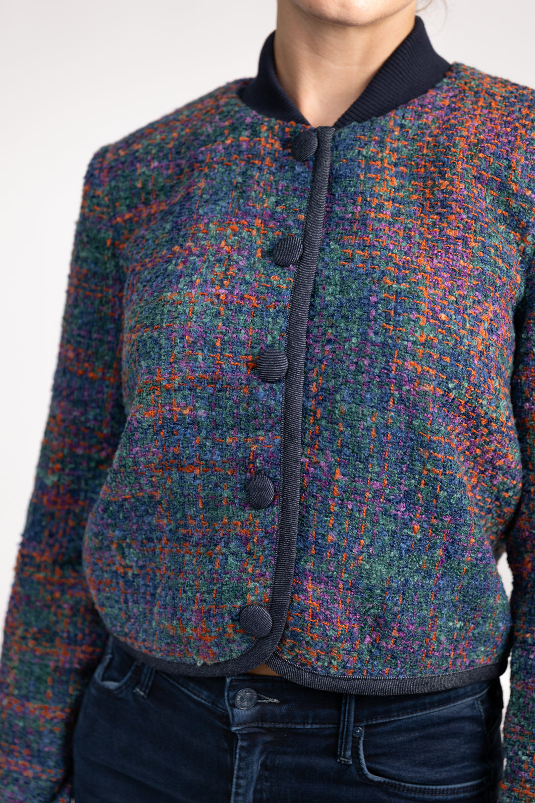 Navy Plaid Carlene Jacket
