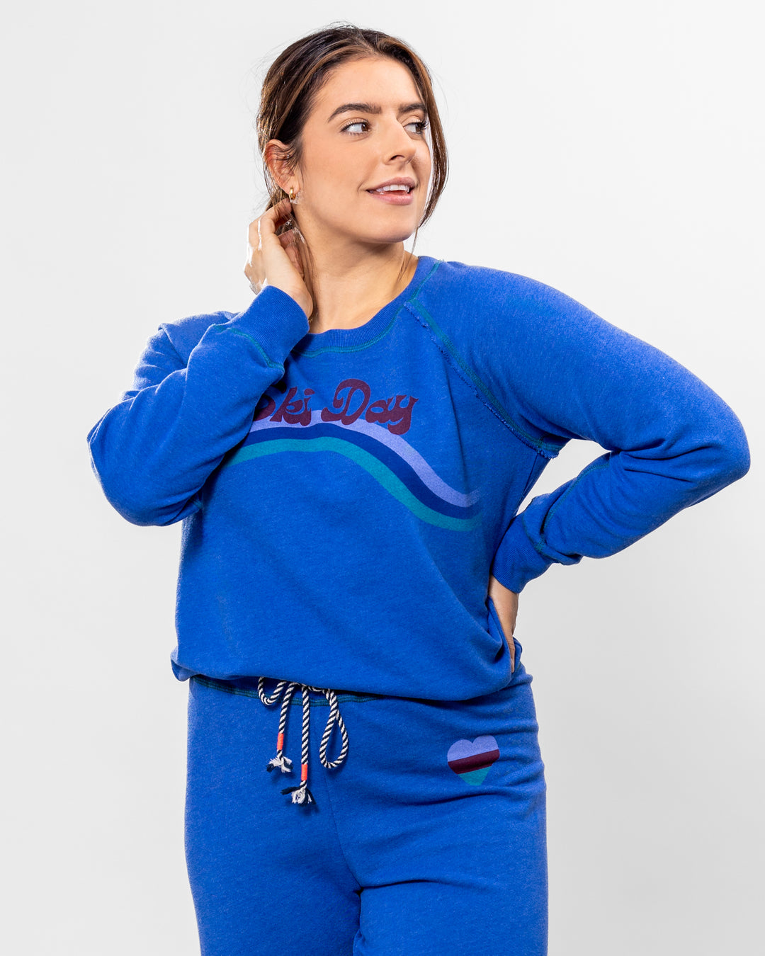 Blue Symphony Ski Day Sweatshirt