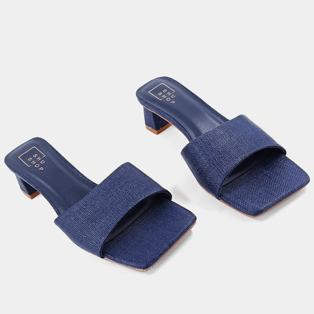 Blue Woven Fortune Slide Sandal