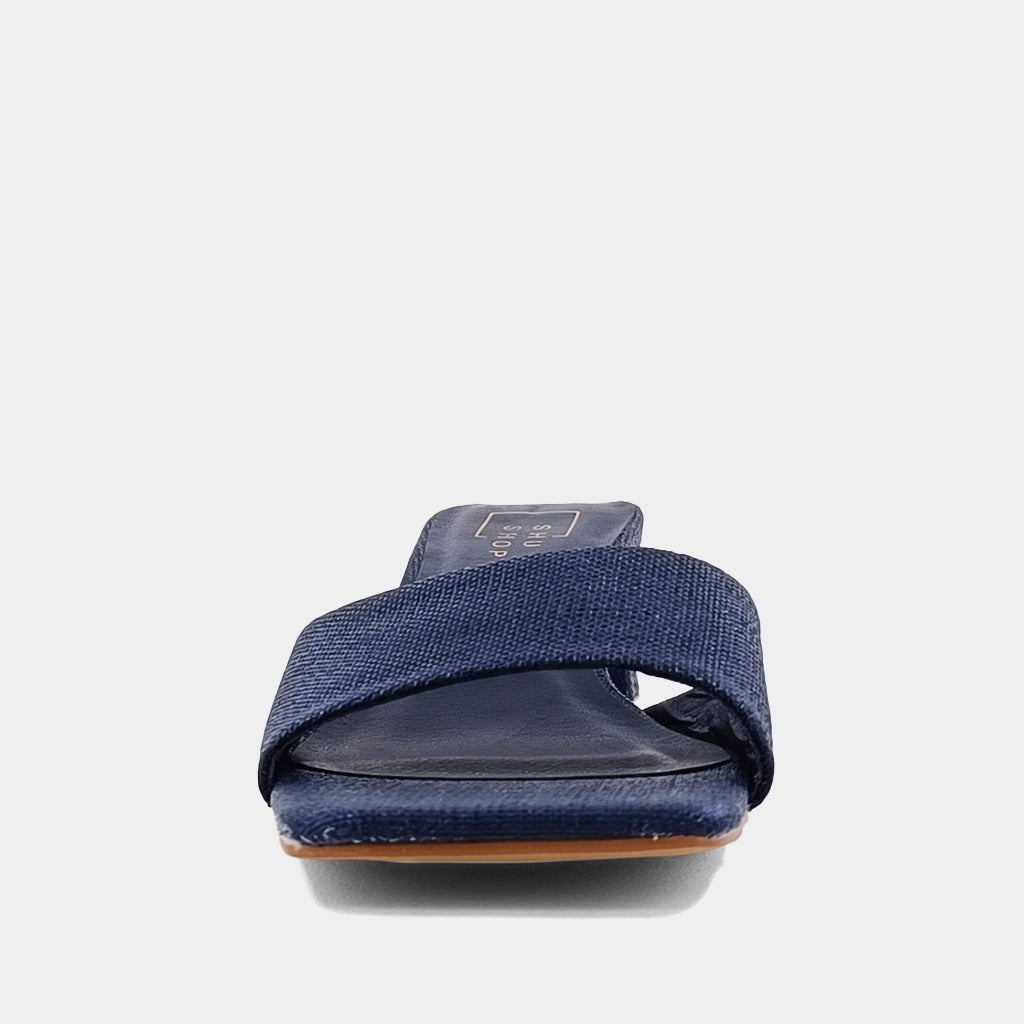 Blue Woven Fortune Slide Sandal