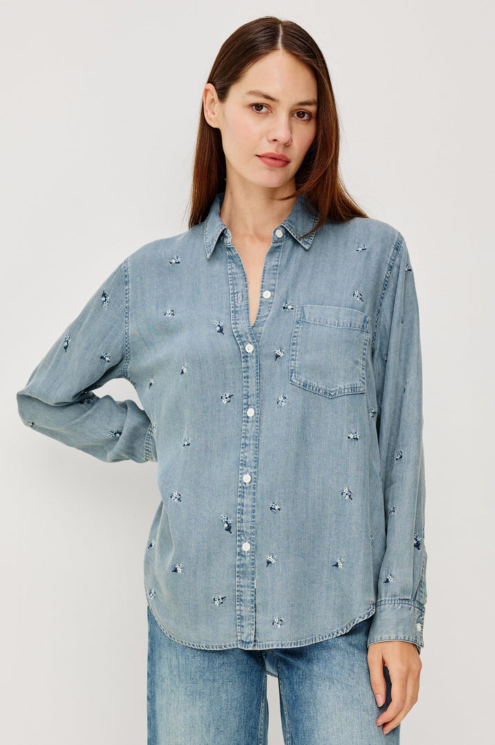 Blue Blossoms Ingrid Shirt