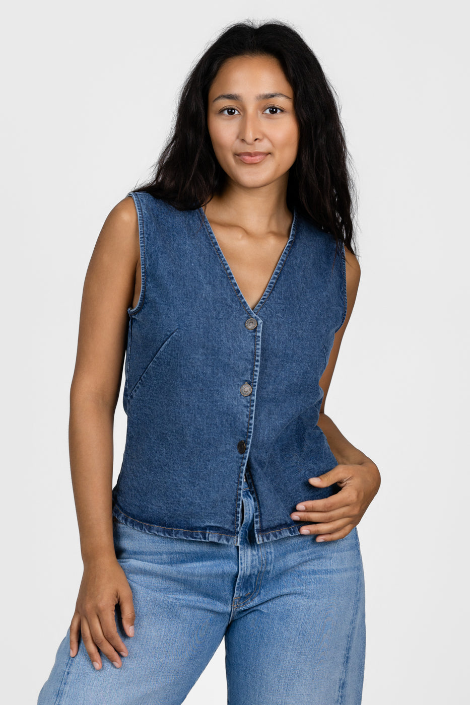 Blue Denim Vest
