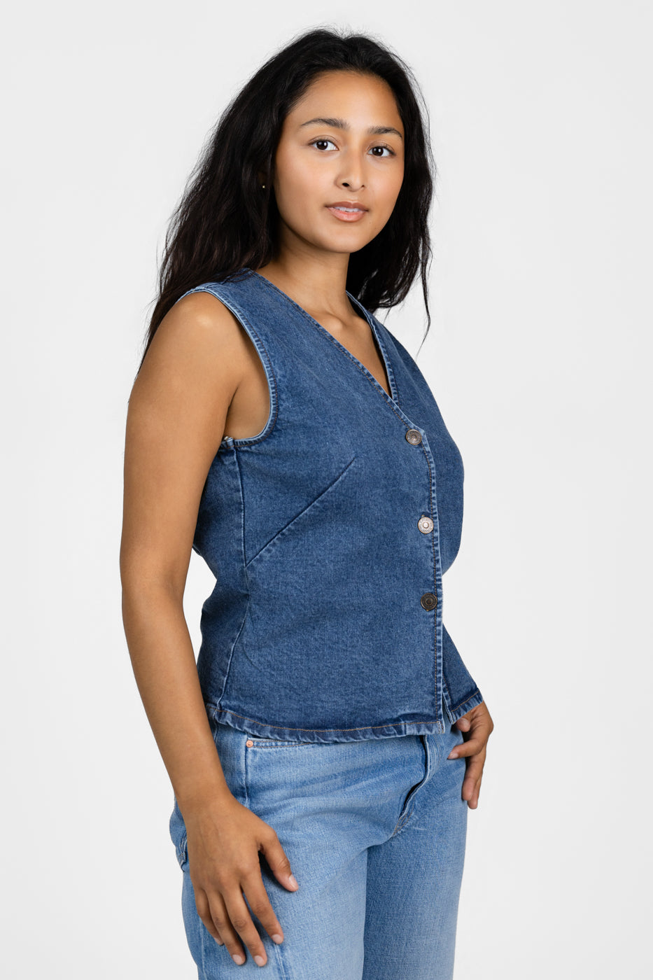 Blue Denim Vest