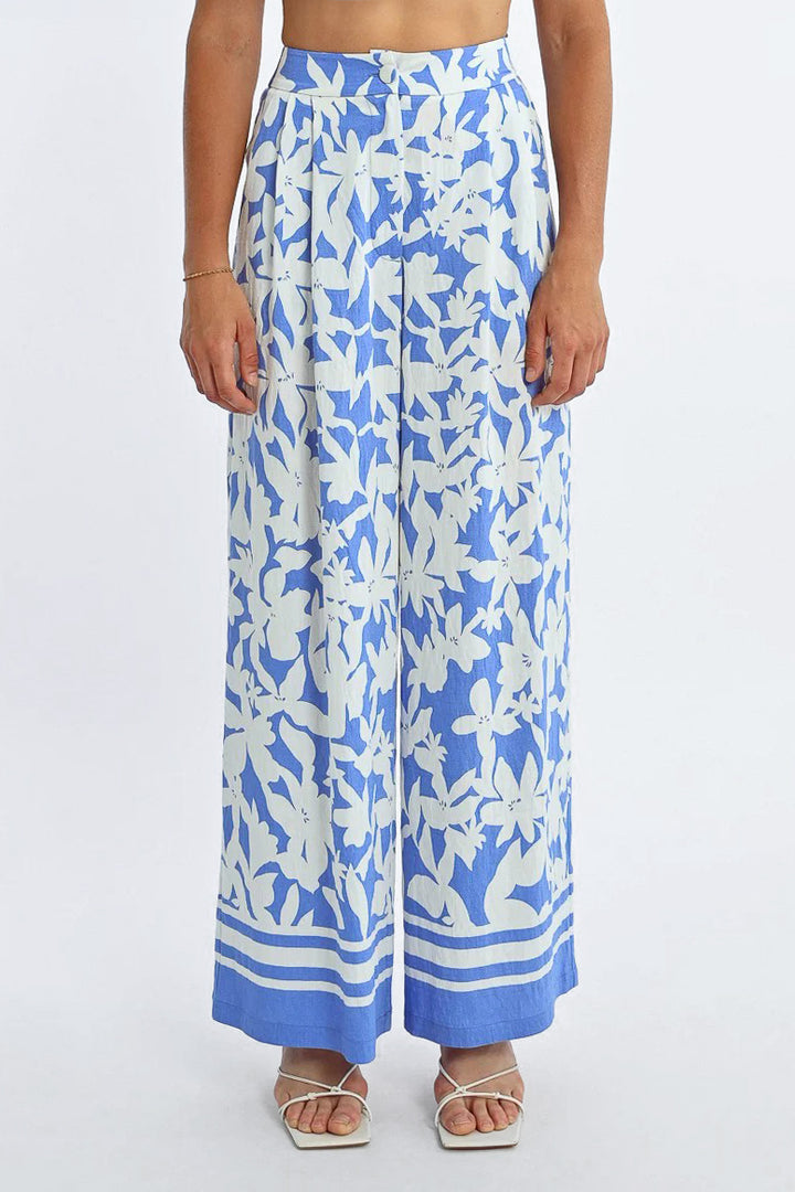 Blue Holbox Wide Leg Pant