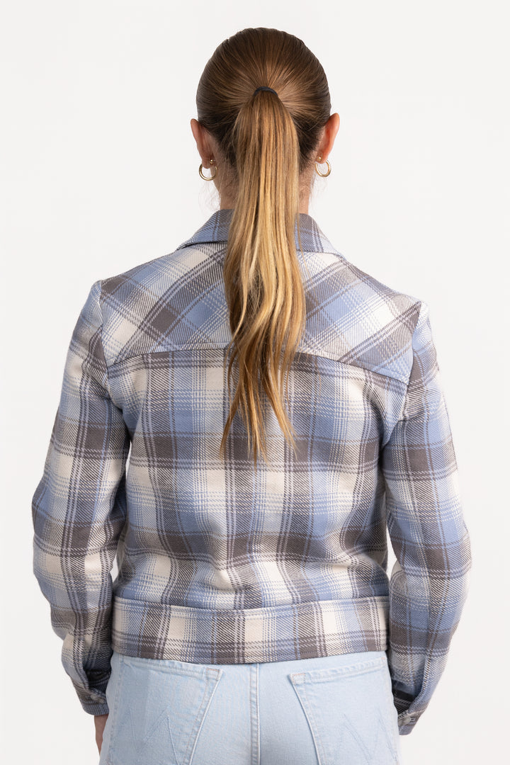 Blue Plaid Montana Cropped Jacket