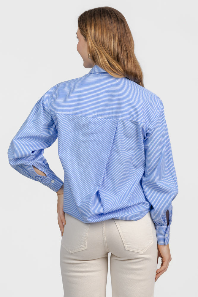 Blue White Pinstripe Cali Shirt