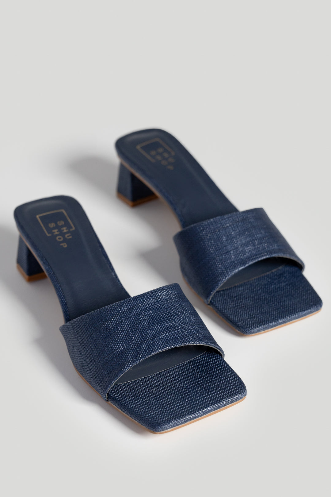 Blue Woven Fortune Slide Sandal