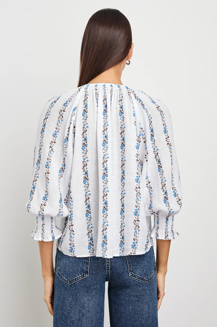 Bluebell Stripe Relaxed Fit Mariah Top