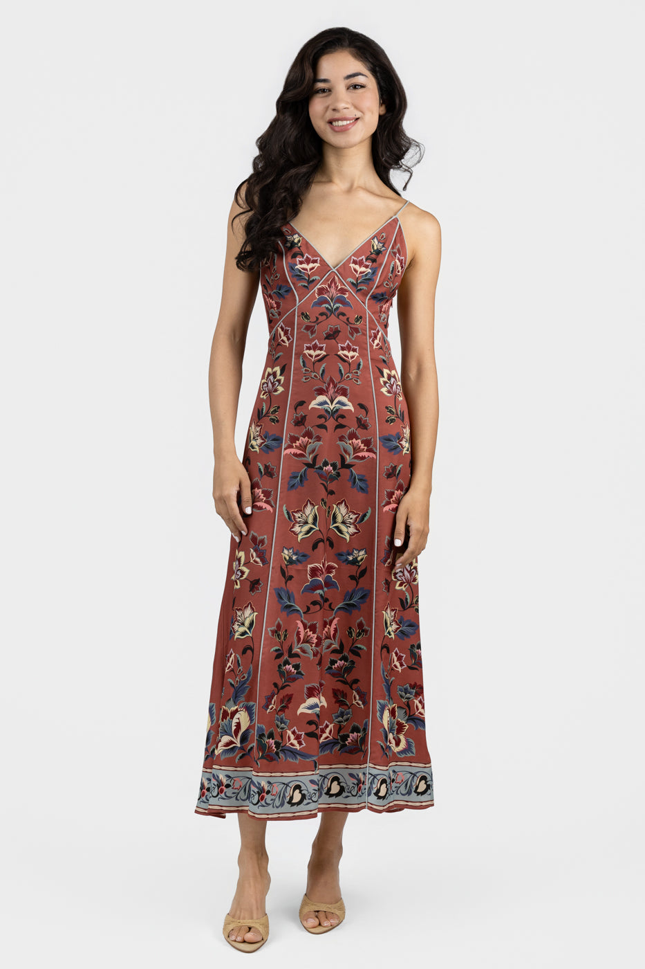 Blush Pink Floral Beauty Tapestry Dress
