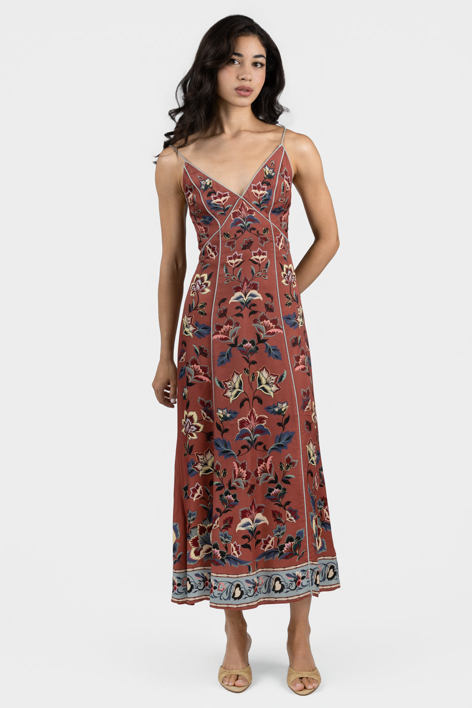 Blush Pink Floral Beauty Tapestry Dress